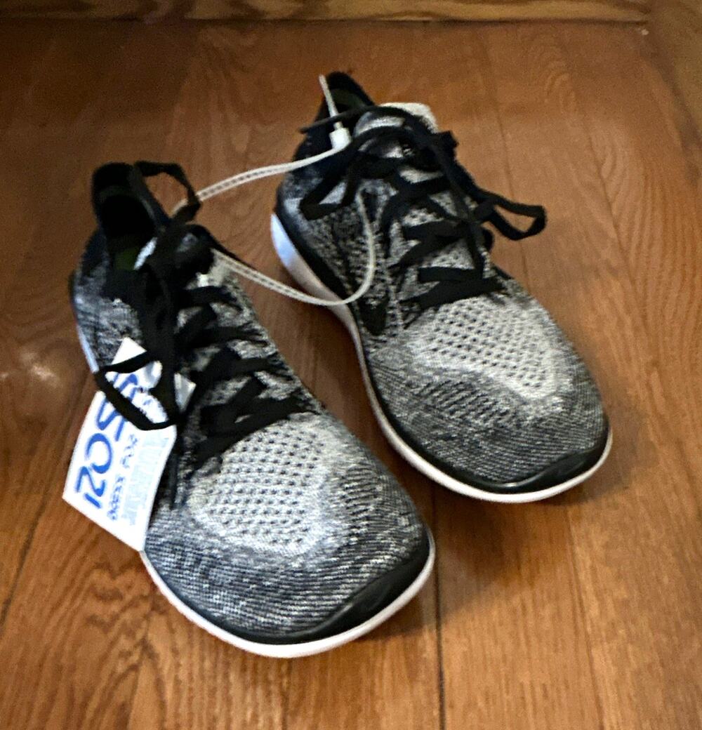 nike free unisex adults gray black white mesh low top lace-up sneakers